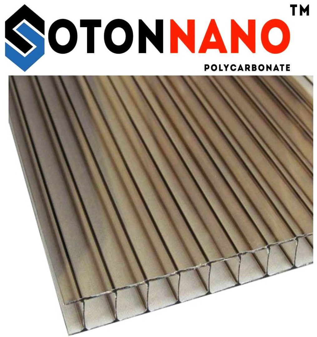 Сотовый поликарбонат SOTON NANO 8 mm (бронзовый)